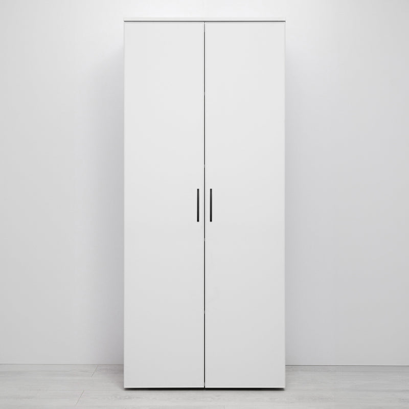 STOCKHOLM STORAGE CUPBOARD SLIM - WHITE - SQUARE BLACK