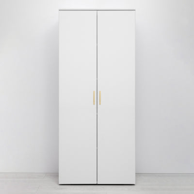 STOCKHOLM STORAGE CUPBOARD SLIM - WHITE - SCANDI BRASS