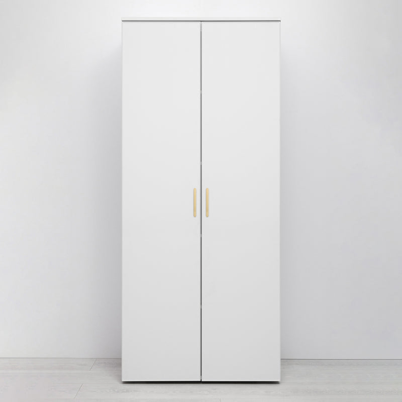STOCKHOLM STORAGE CUPBOARD SLIM - WHITE - SCANDI BRASS