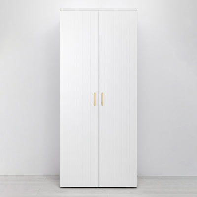STOCKHOLM STORAGE CUPBOARD VJ PANEL - WHITE - OVAL BRASS