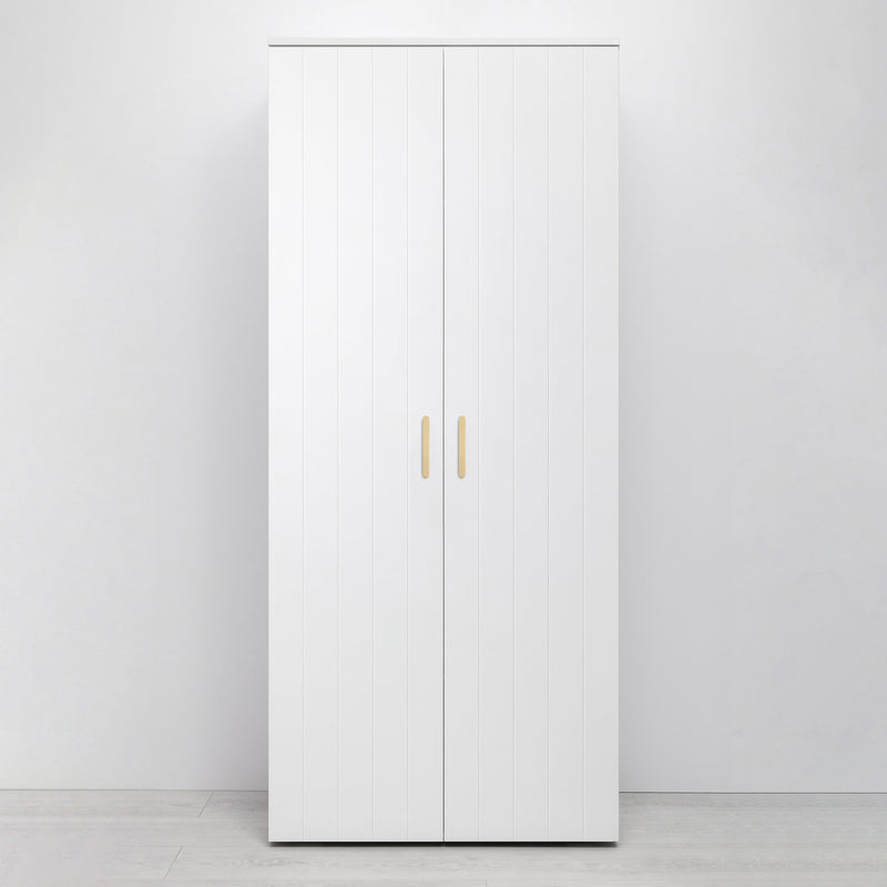 STOCKHOLM STORAGE CUPBOARD VJ PANEL - WHITE - OVAL BRASS
