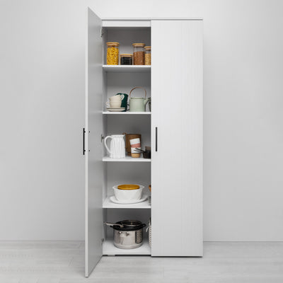 STOCKHOLM STORAGE CUPBOARD VJ PANEL - WHITE - SQUARE BLACK