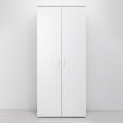 STOCKHOLM STORAGE CUPBOARD VJ PANEL - WHITE - SQUARE BRASS