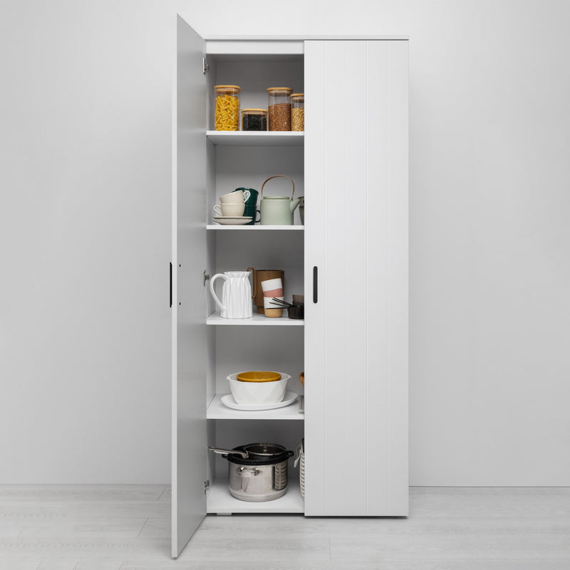 STOCKHOLM STORAGE CUPBOARD VJ PANEL - WHITE - SCANDI BLACK