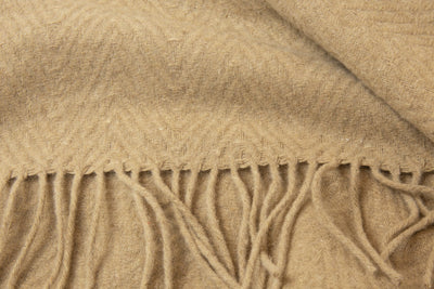 Hampton Throw - Merino Wool Blend - Camel