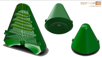 PLA Filament Copper 3D PLActive - Innovative Antibacterial 1.75mm 2.3kg Apple Green Color 3D Printer Filament On Demand