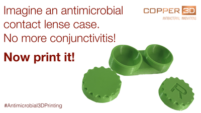 PLA Filament Copper 3D PLActive - Innovative Antibacterial 2.85mm 2.3kg Apple Green Color 3D Printer Filament On Demand