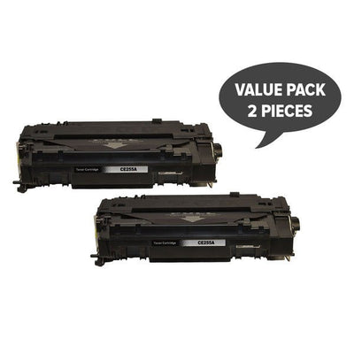 HP Compatible 2 x CE255A 55A Black Generic Toner