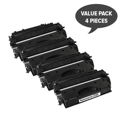 HP Compatible CE505X HP 05X Cart 319ii Black Premium Generic Toner x 4