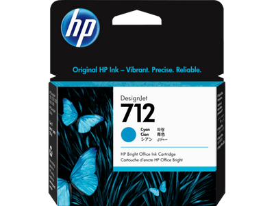 HP 712 29ML CYAN DESIGNJET INK CARTRIDGE FOR T230/T250/T650/STUDIO