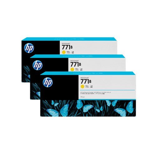 HP 771B YELLOW INK TRIPLE PACK 775 ML DESIGNJET INK