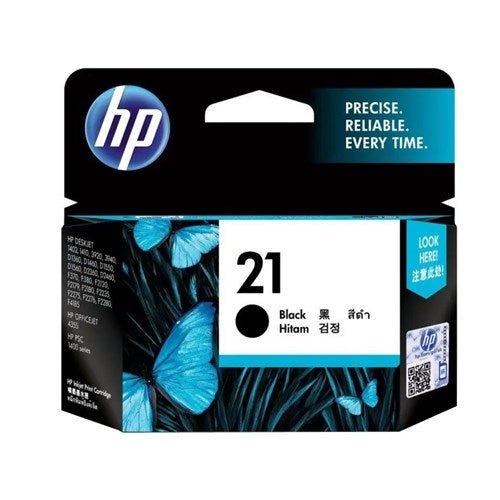 HP 21 BLACK INK 190 PAGE YIELD FOR D23XX D24XX 3930 & 3940