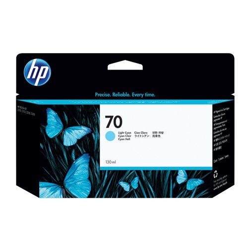 HP 70 LIGHT CYAN INK C9390A 130 ML FOR DJ Z2100 Z3100 Z3200 PHOTO PRINTER SERIES