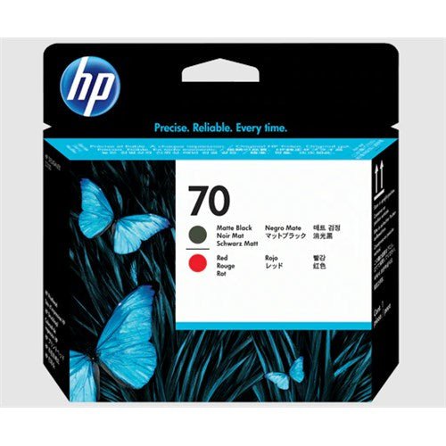 HP 70 MATTE BLACK AND RED PRINTHEAD C9409A