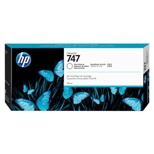 HP 747 300-ML GLOSS ENHANCER DESIGNJET INK CARTRIDGE