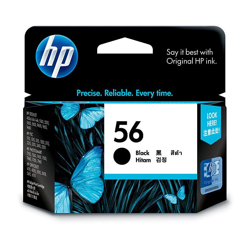 HP 56 Black Ink Cartridge C6656AA