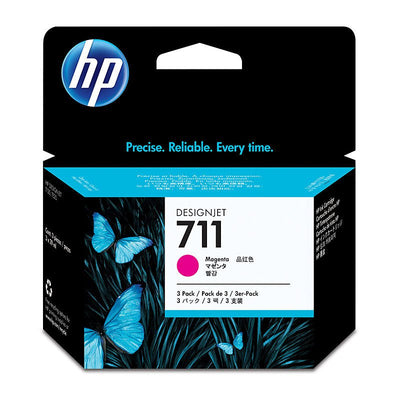 HP #711 29ml Magenta 3 Pack of  CZ135A