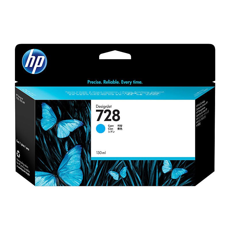 HP 728 130ml Cyan Ink F9J67A