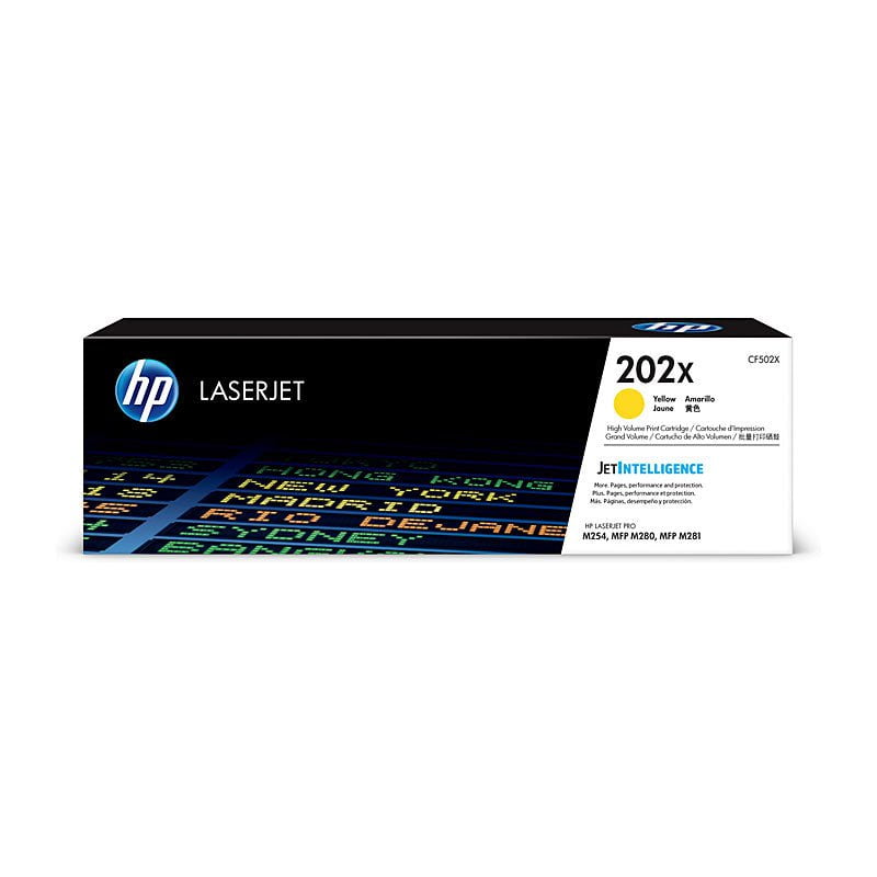 HP 202X Yellow Toner CF502X