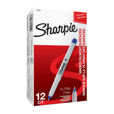 SHARPIE Ultra Fine Point Permanent Marker Blu Box of 12