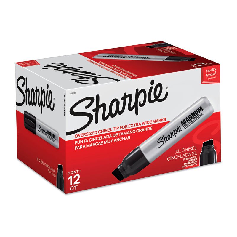 SHARPIE Magnum Permanent Marker Black Box of 12