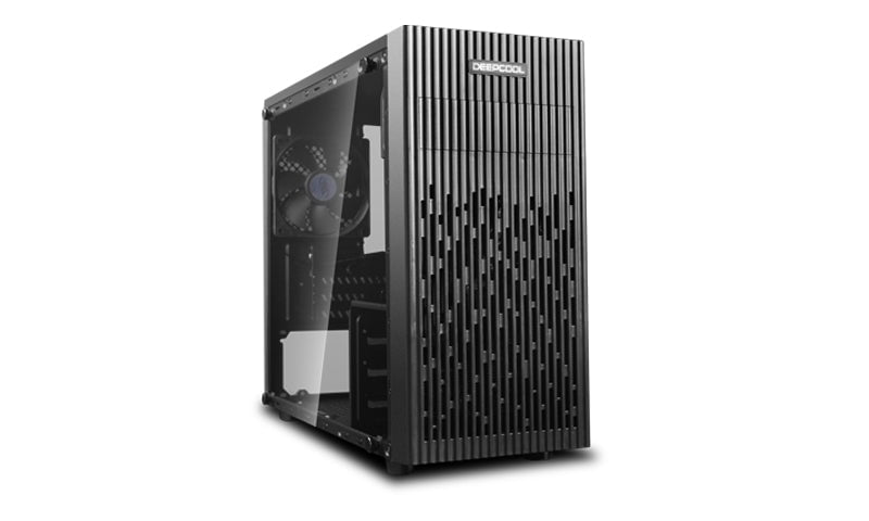 DEEPCOOL MATREXX 30 Full Tempered Glass Side Panel M-ATX Case, 1x 120mm Black Fan, Graphics Card Up To 250mm