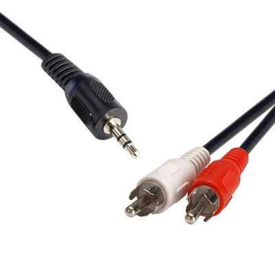 8WARE 3.5 Streo Plug to 2 x RCA Plug 2m