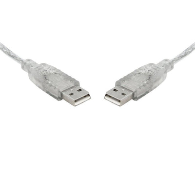 8WARE USB 2.0 Cable 5m A to A Transparent Metal Sheath UL Approved