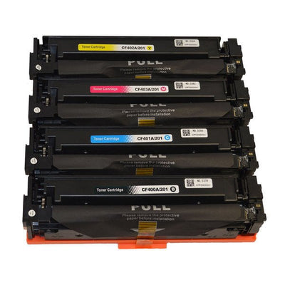 HP Compatible CF 400 #201A Series Premium Generic Toner Cartridge set 4 cartridges