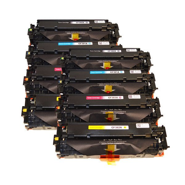 HP Compatible CF380X 312X Series Premium Generic Remanufactured Laser Toner Cartridge Set x 2 8 cartridges