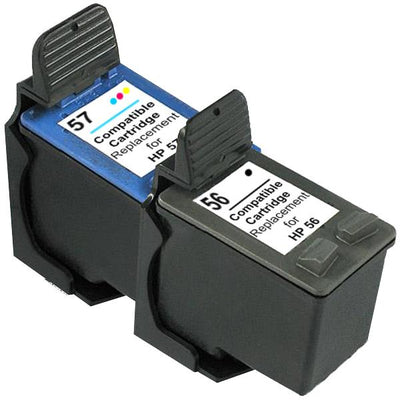 HP Compatible 56 Remanufactured Inkjet Cartridge Set 1 2 Cartridges