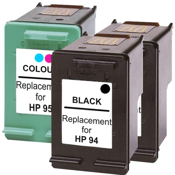 HP Compatible 94 Remanufactured Inkjet Cartridge Set 2 3 Cartridges