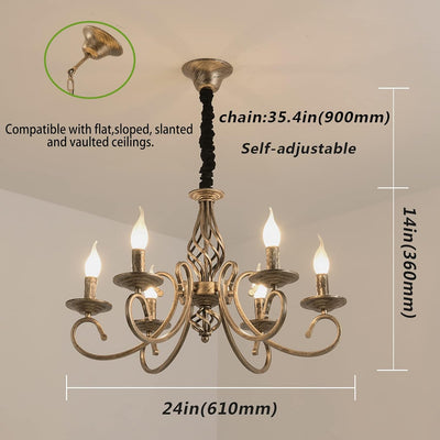 Rustic Chandeliers,6 -Light , French Country