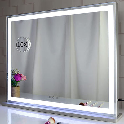 Hollywood LED Makeup Mirror with Smart Touch Control and 3 Colors Dimmable Light (72 x 56 cm)