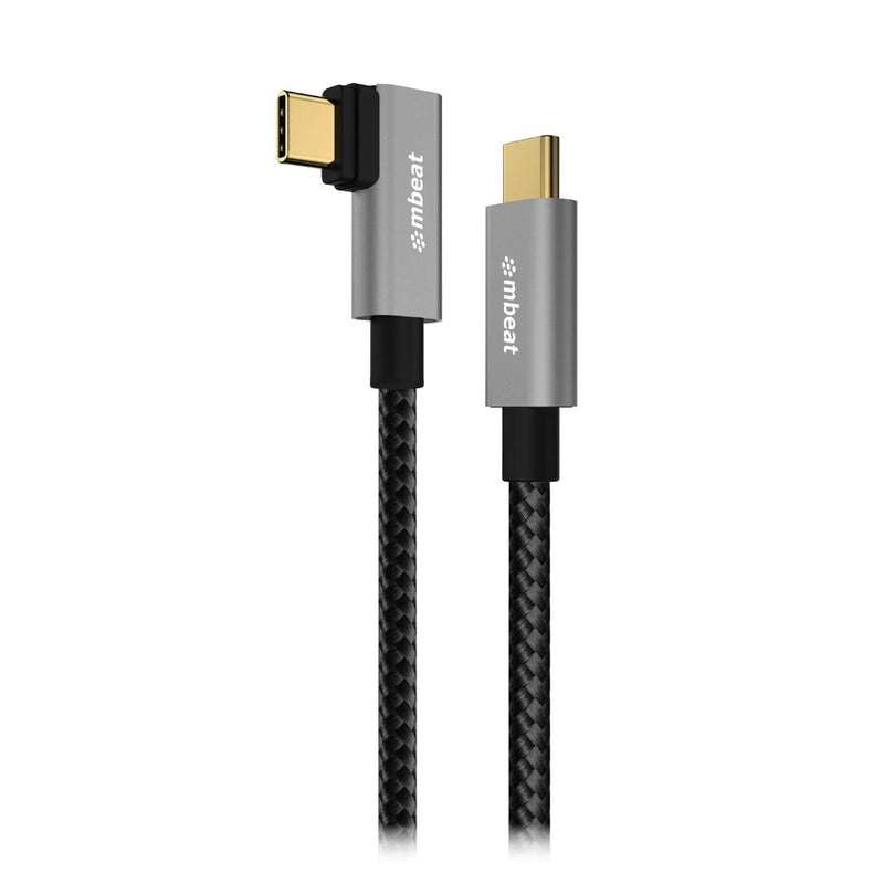 mbeat Tough Link 1.8m L-Shape USB 3.2 Gen2 USB-C Cable - Space Grey