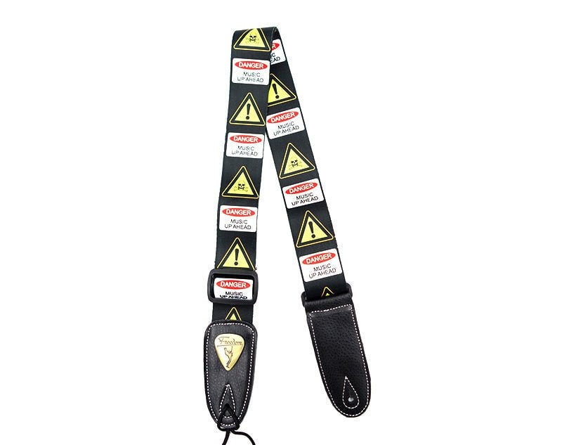 Freedom Guitar Strap Danger Sign Acoustic Electric GSTRAP3-DANGER