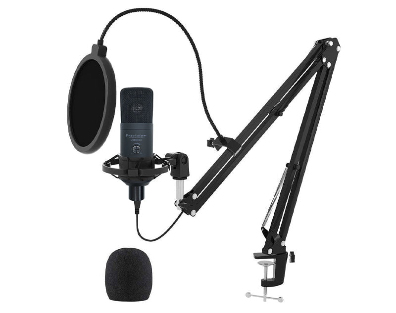 USB Mic Kit USB Microphone Shock Mount Boom Arm Pop Filter USBMIC2KIT