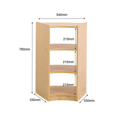 Jooyes Children Curved Shelf With Open Back - H76cm