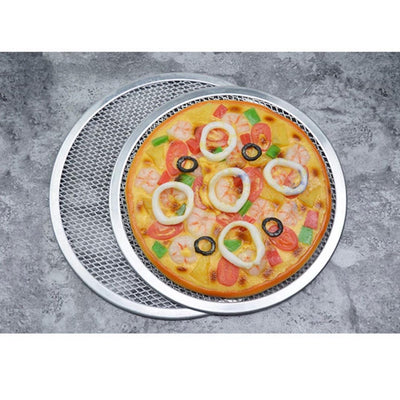 SOGA 6X 14-inch Round Seamless Aluminium Nonstick Commercial Grade Pizza Screen Baking Pan