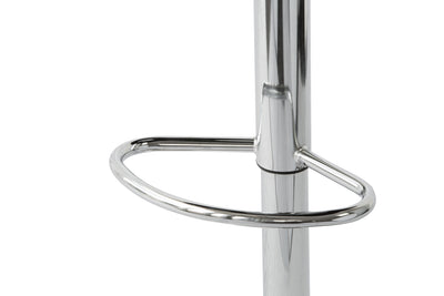2 Leather Barstools (White) w/ Adjustable Height, 63-85cm