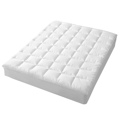 Hypoallergenic, Antibacterial w/ 100% Microfiber filling Mattress Topper - KING