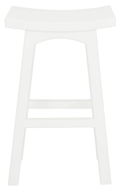 Tokyo Solid Mahogany Timber Barstool (White)