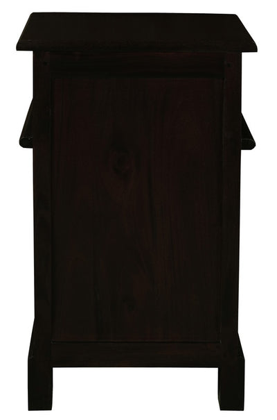 Tasmania 1 Solid Door 1 Drawer Bedside (Chocolate)