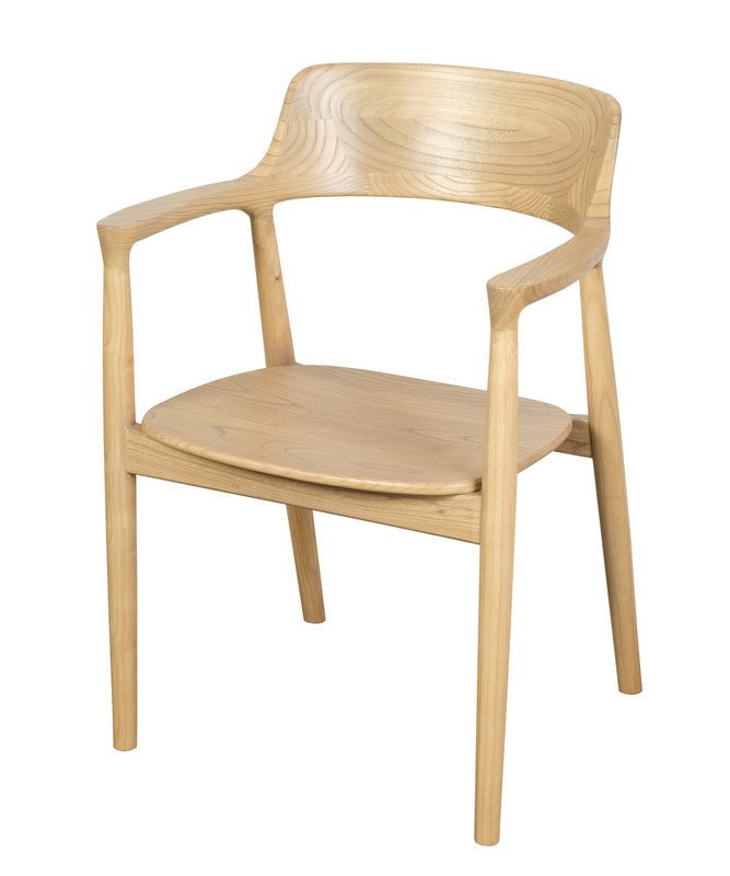 Nobu Solid Oak Arm Chair (Natural)