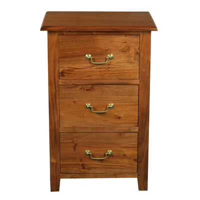 Tasmania 3 Drawer Lamp Table (Light Pecan)