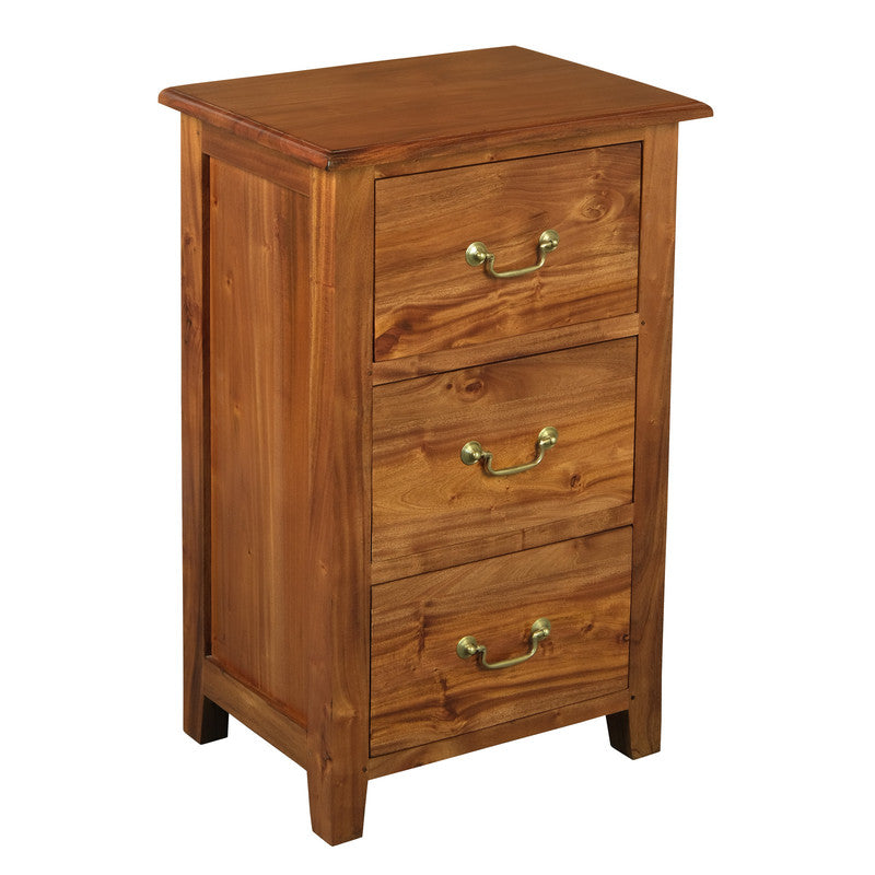 Tasmania 3 Drawer Lamp Table (Light Pecan)