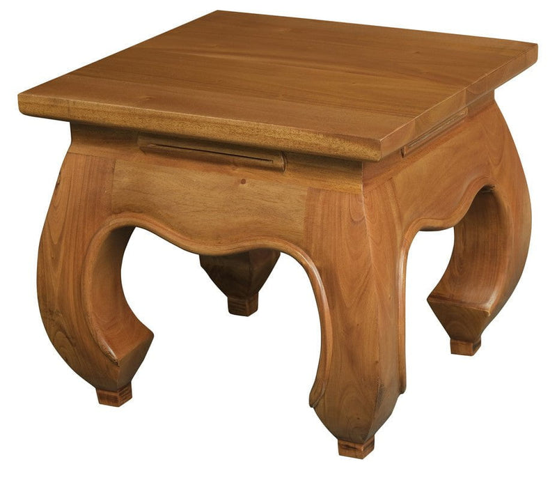 Dynasty Solid Mahogany Timber Lamp Table (Light Pecan)