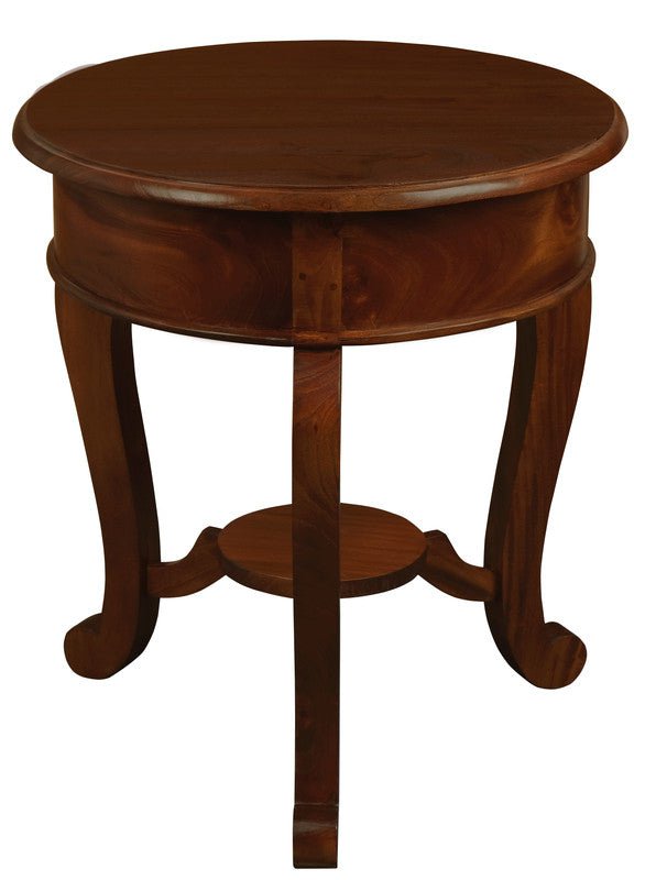 Emilia 1 Drawer Solid Mahogany Timber Lamp Table (Mahogany)