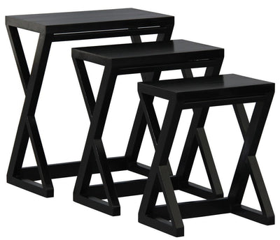 Manhattan Nest of Tables - Set of 3 (Black)