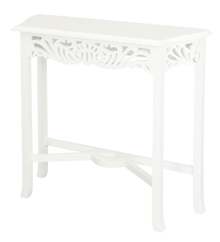 Sierra Carved Sofa Table (White)